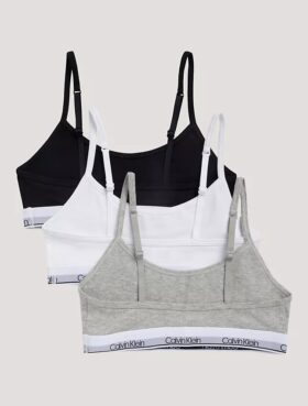 Kız Çocuk İçin Cotton Stretch 3’lü Paket Unlined Kısa Bralette