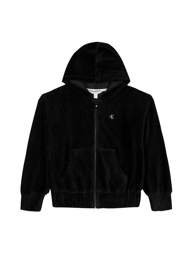 Kız Çocuk Kadife Ribana Kapüşonlu Sweatshirt Kız Çocuk Kadife Ribana Kapüşonlu Sweatshirt