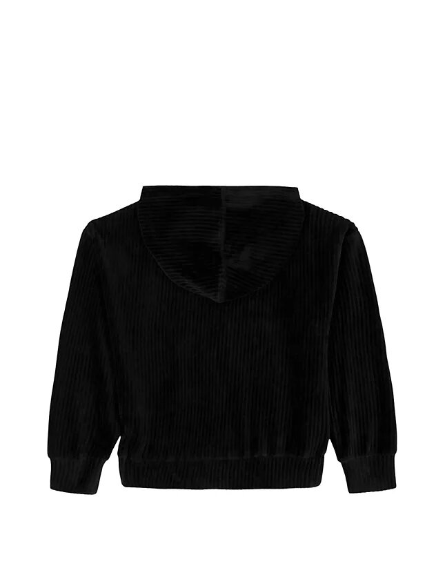 Kız Çocuk Kadife Ribana Kapüşonlu Sweatshirt Kız Çocuk Kadife Ribana Kapüşonlu Sweatshirt