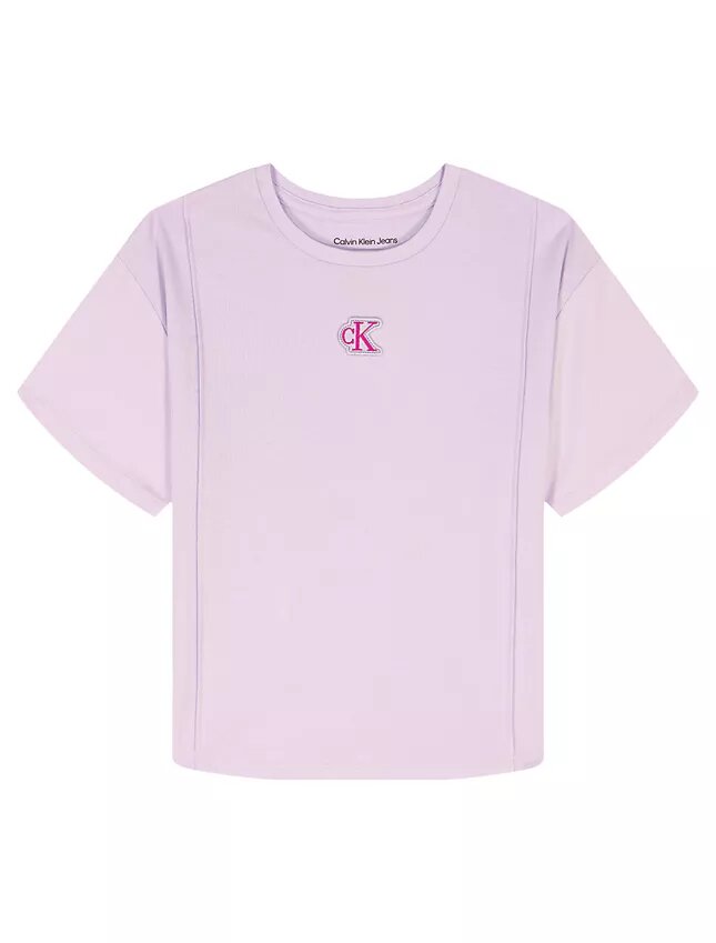 Kız Çocuklar için Pintuck Monogram Tişört Kız Çocuklar için Pintuck Monogram Tişört