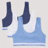 Kız Çocuklar için Varsity Cotton Stretch 3’lü Bralette Seti Kız Çocuklar için Varsity Cotton Stretch 3’lü Bralette Seti