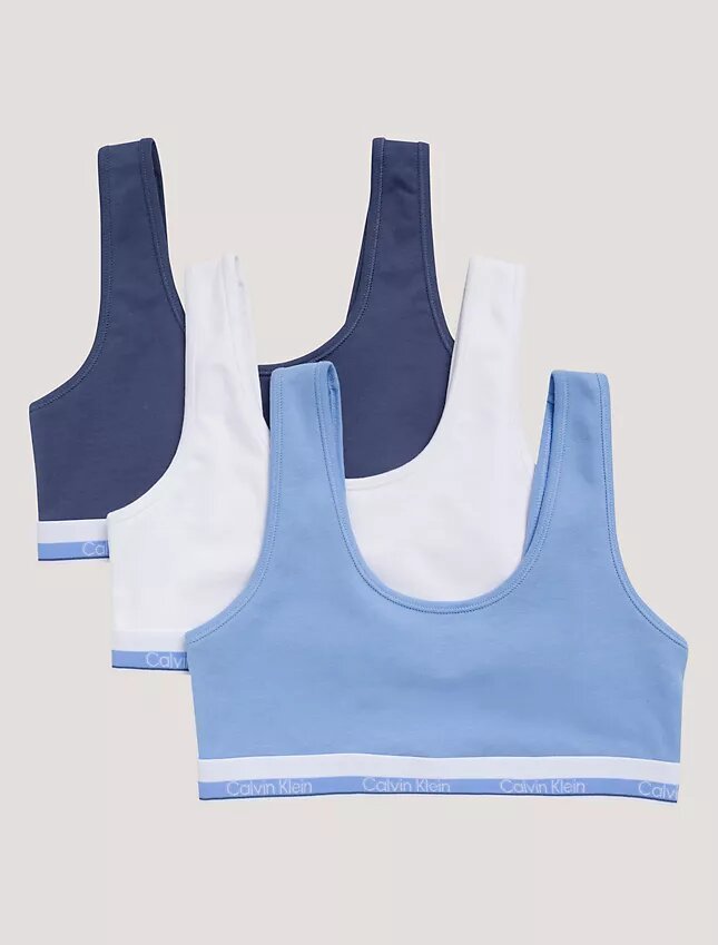Kız Çocuklar için Varsity Cotton Stretch 3’lü Bralette Seti Kız Çocuklar için Varsity Cotton Stretch 3’lü Bralette Seti