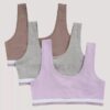 Kız Çocuklar için Varsity Cotton Stretch 3’lü Bralette Seti Kız Çocuklar için Varsity Cotton Stretch 3’lü Bralette Seti