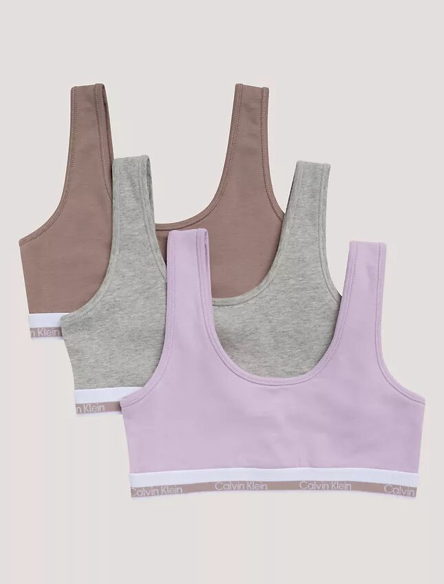Kız Çocuklar için Varsity Cotton Stretch 3’lü Bralette Seti Kız Çocuklar için Varsity Cotton Stretch 3’lü Bralette Seti