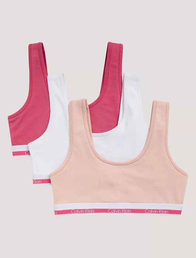 Kız Çocuklar için Varsity Cotton Stretch 3’lü Bralette Seti Kız Çocuklar için Varsity Cotton Stretch 3’lü Bralette Seti