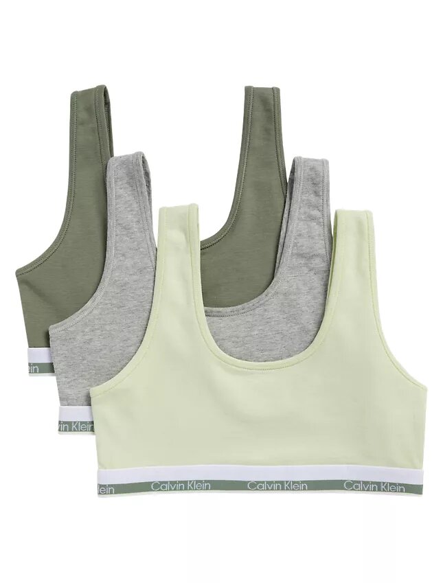 Kız Çocuklar için Varsity Cotton Stretch 3’lü Bralette Seti Kız Çocuklar için Varsity Cotton Stretch 3’lü Bralette Seti