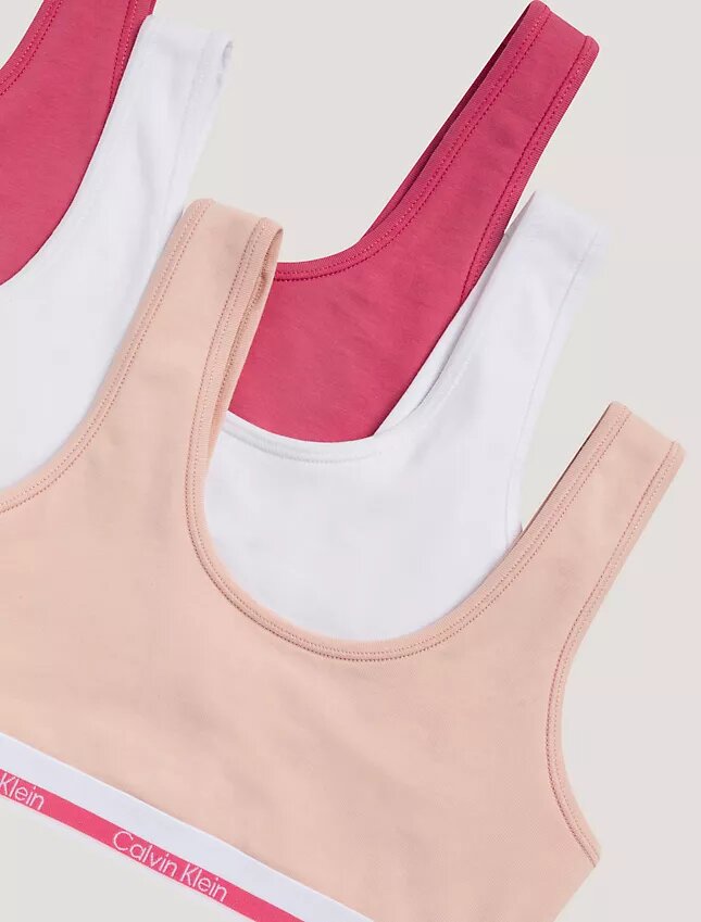 Kız Çocuklar için Varsity Cotton Stretch 3’lü Bralette Seti Kız Çocuklar için Varsity Cotton Stretch 3’lü Bralette Seti