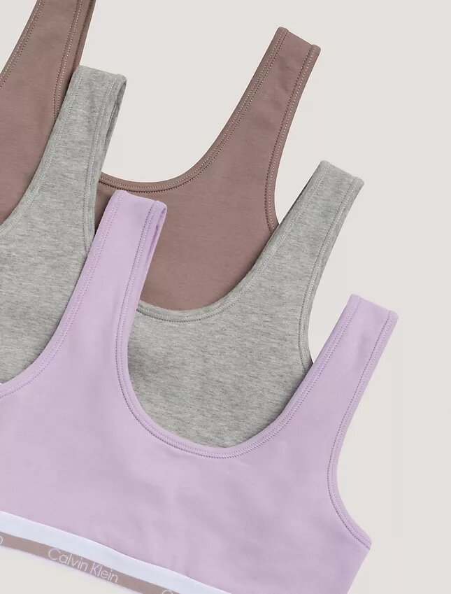 Kız Çocuklar için Varsity Cotton Stretch 3’lü Bralette Seti Kız Çocuklar için Varsity Cotton Stretch 3’lü Bralette Seti