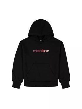 Kız Çocuklar İçin Polar Logo Grafik Kapüşonlu Sweatshirt