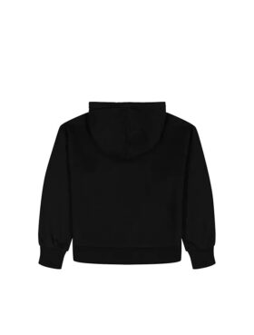 Kız Çocuklar İçin Polar Logo Grafik Kapüşonlu Sweatshirt