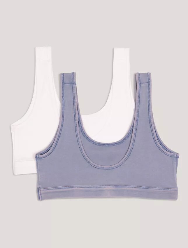 Kız Çocukları İçin Soluk Renkli 2’li Bralette Seti Kız Çocukları İçin Soluk Renkli 2’li Bralette Seti