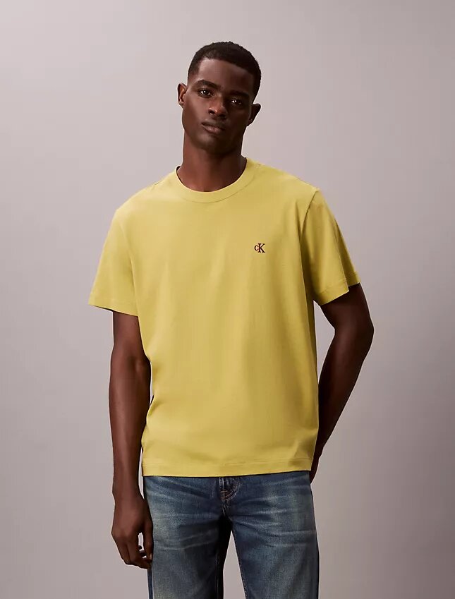 İşlemeli Monogram Rahat Tişört İşlemeli Monogram Rahat Tişört