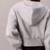 Logo Bantlı Polar Fermuarlı Rahat Kapüşonlu Sweatshirt