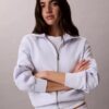 Logo Bantlı Tam Fermuarlı Sweatshirt