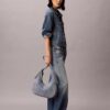Logo Denim Hilal Şeklinde Çapraz Askılı Çanta Logo Denim Hilal Şeklinde Çapraz Askılı Çanta