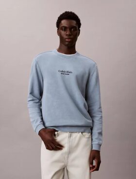 Logo Grafikli Havlu Dokuma Bisiklet Yaka Sweatshirt