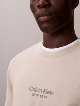 Logo Grafikli Havlu Dokuma Bisiklet Yaka Sweatshirt