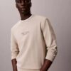 Logo Grafikli Havlu Dokuma Bisiklet Yaka Sweatshirt