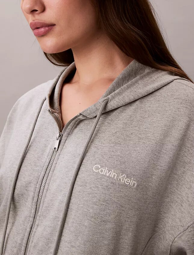 Logo Pamuklu Jersey Tam Fermuarlı Kapüşonlu Sweatshirt Logo Pamuklu Jersey Tam Fermuarlı Kapüşonlu Sweatshirt