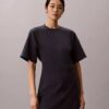 Logo Rib Interlock T-Shirt Elbiseler Logo Rib Interlock T-Shirt Elbiseler