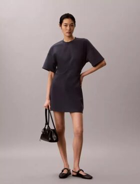 Logo Rib Interlock T-Shirt Elbiseler