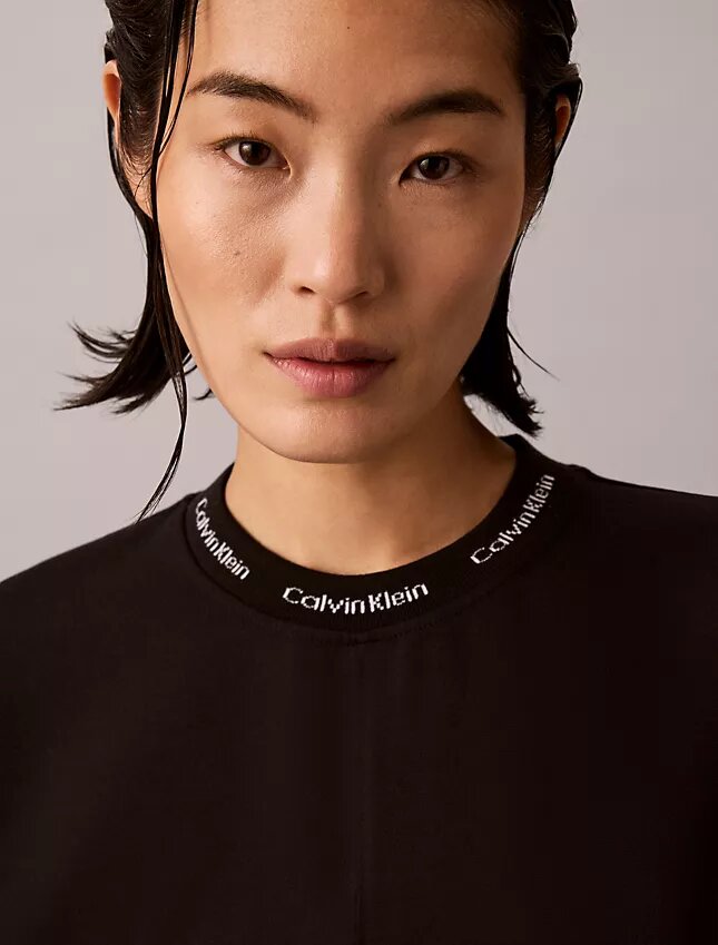 Logo Rib Interlock T-Shirt Elbiseler Logo Rib Interlock T-Shirt Elbiseler
