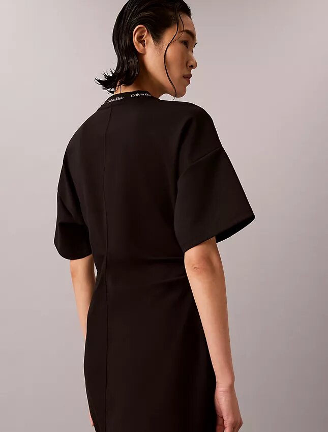 Logo Rib Interlock T-Shirt Elbiseler Logo Rib Interlock T-Shirt Elbiseler
