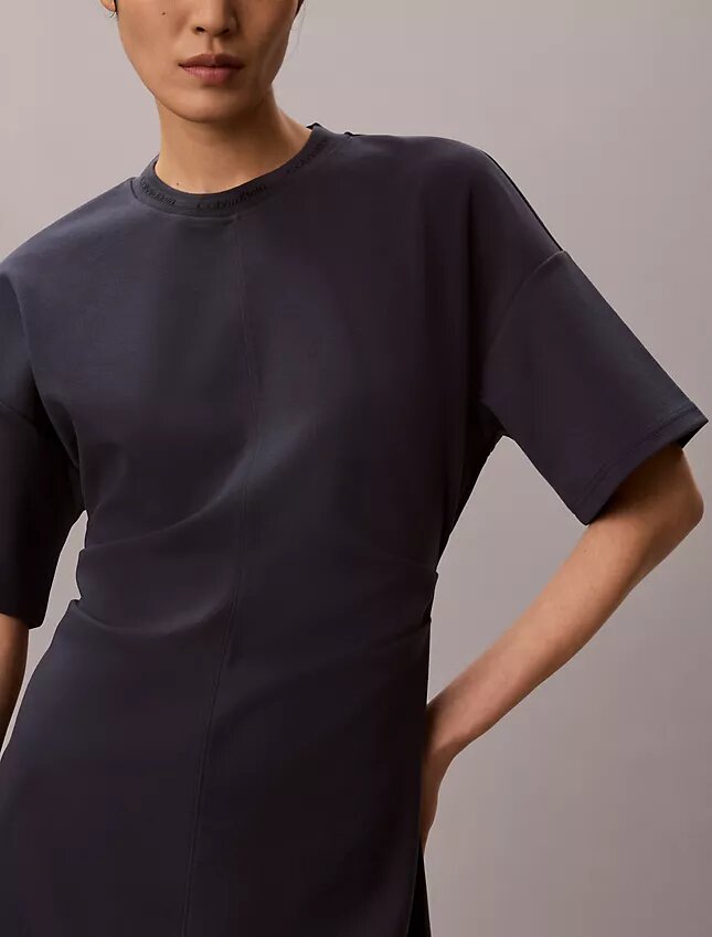 Logo Rib Interlock T-Shirt Elbiseler Logo Rib Interlock T-Shirt Elbiseler