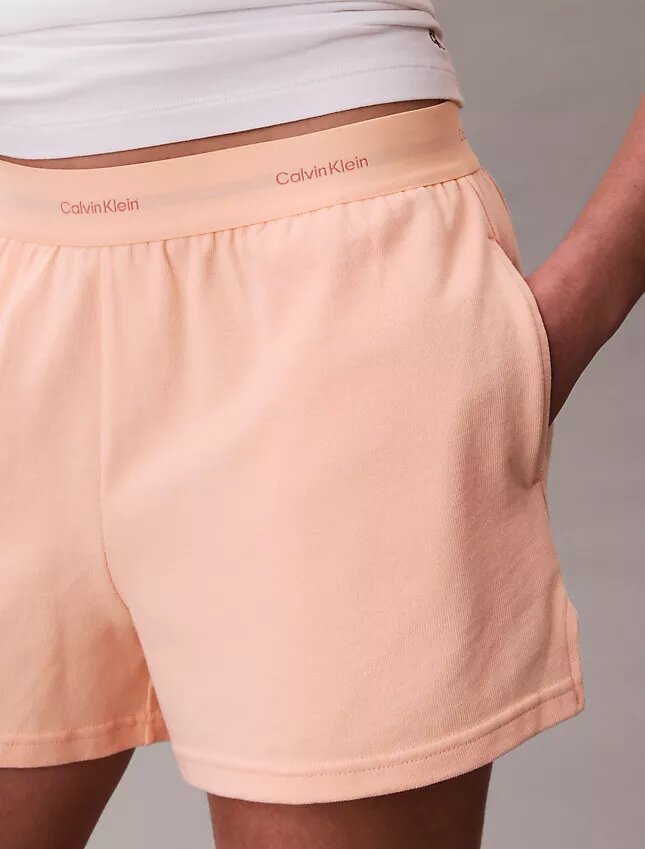 Logolu Pamuklu Jersey Pijama Şortu Logolu Pamuklu Jersey Pijama Şortu