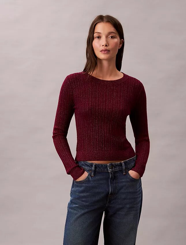 Lurex Merinos Yünü Karışımlı Kazak Lurex Merinos Yünü Karışımlı Kazak