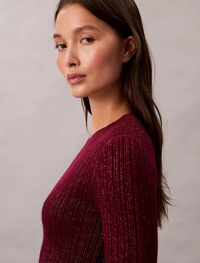 Lurex Merinos Yünü Karışımlı Kazak Lurex Merinos Yünü Karışımlı Kazak