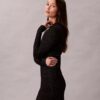 Lurex Merinos Yünü Karışımlı Mini Kazak Elbise