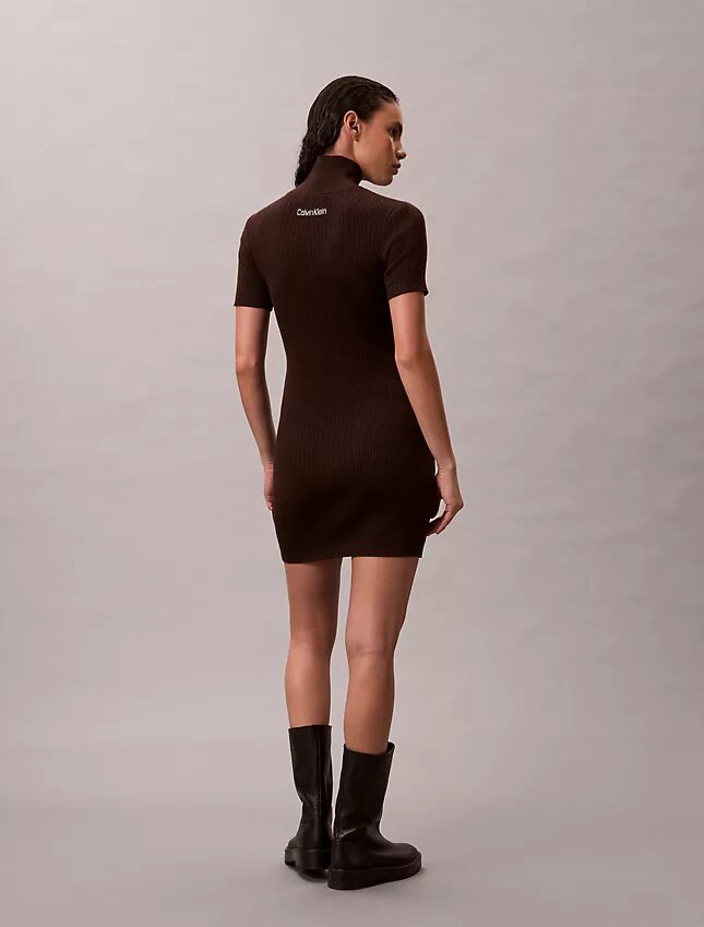 Lurex Merinos Yünü Karışımlı Ribana Kazak Elbise Lurex Merinos Yünü Karışımlı Ribana Kazak Elbise