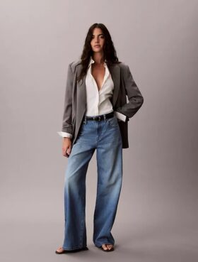 Lyocell Karışımlı Geniş Paça Jean