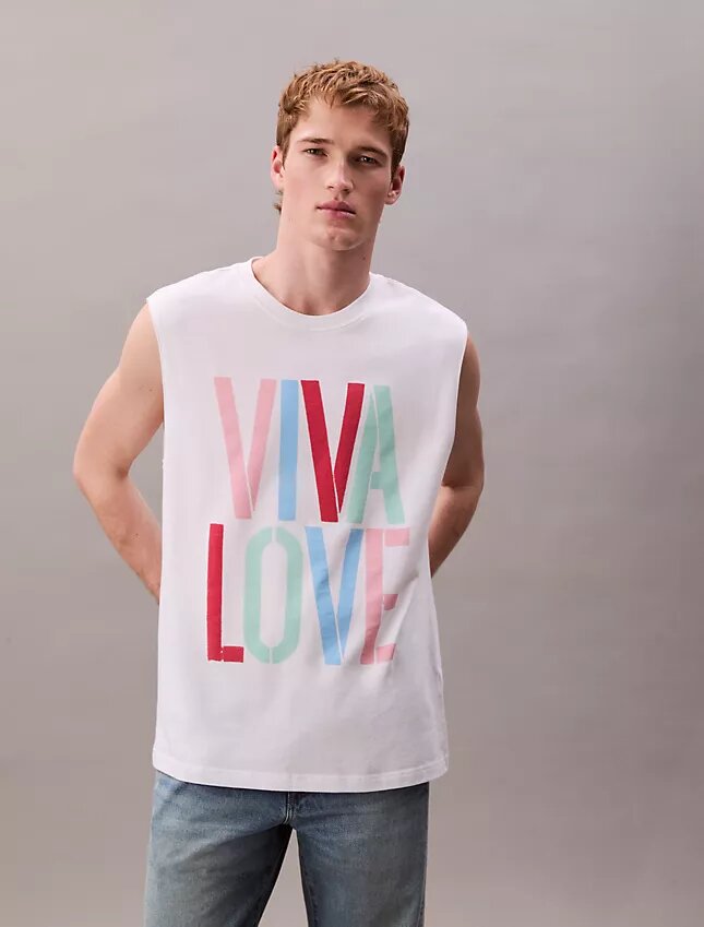 Marc Hundley Pride Viva Love Bol Kesim Tank Top Marc Hundley Pride Viva Love Bol Kesim Tank Top
