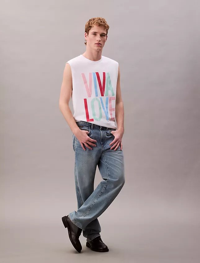Marc Hundley Pride Viva Love Bol Kesim Tank Top Marc Hundley Pride Viva Love Bol Kesim Tank Top