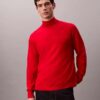 Merinos Yünü Mock Neck Kazak