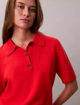 Merinos Yünü Polo Kazak