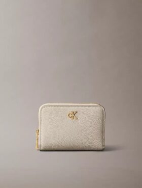 Minimal Monogram Fermuarlı Kapaklı Cüzdan