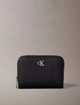 Minimal Monogram Fermuarlı Kapaklı Cüzdan