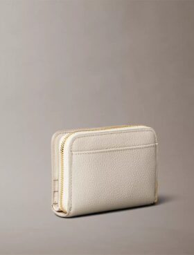 Minimal Monogram Fermuarlı Kapaklı Cüzdan