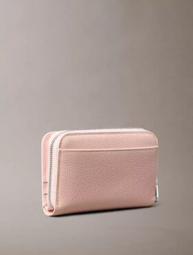 Minimal Monogram Fermuarlı Kapaklı Cüzdan