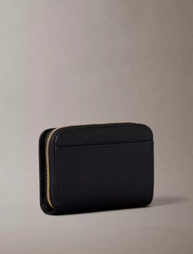 Minimal Monogram Fermuarlı Kapaklı Cüzdan