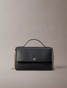 Minimal Monogram Kapaklı Telefon Çantası