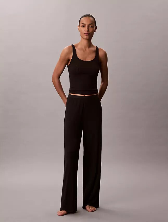 Modal Streç Drop Needle Geniş Paça Pantolonlar Modal Streç Drop Needle Geniş Paça Pantolonlar