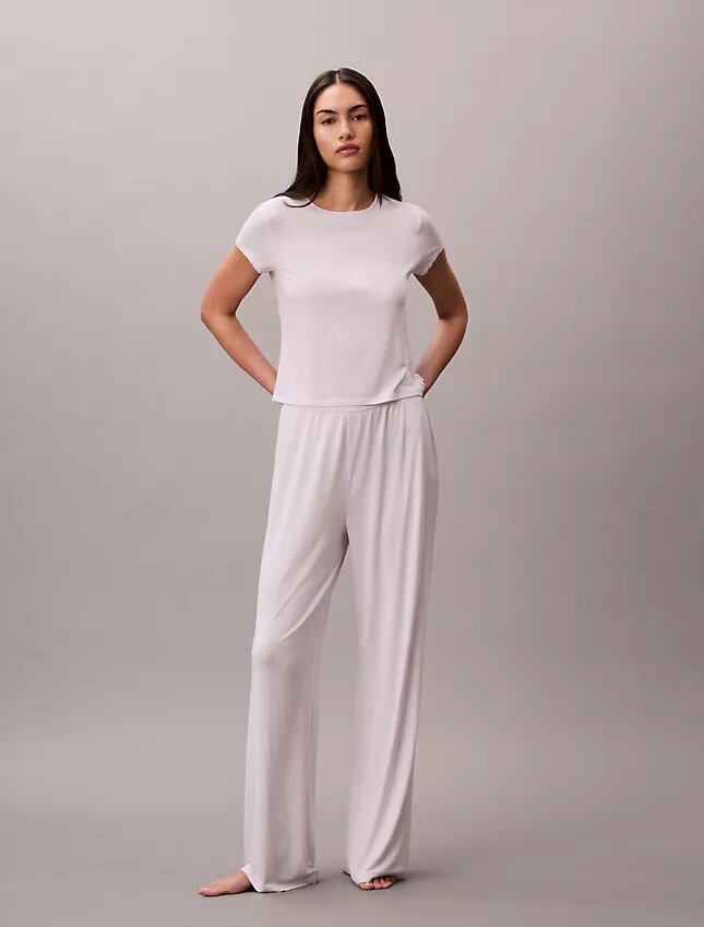 Modal Streç Drop Needle Geniş Paça Pantolonlar Modal Streç Drop Needle Geniş Paça Pantolonlar