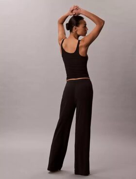 Modal Streç Drop Needle Geniş Paça Pantolonlar