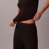 Modal Streç Drop Needle Geniş Paça Pantolonlar Modal Streç Drop Needle Geniş Paça Pantolonlar