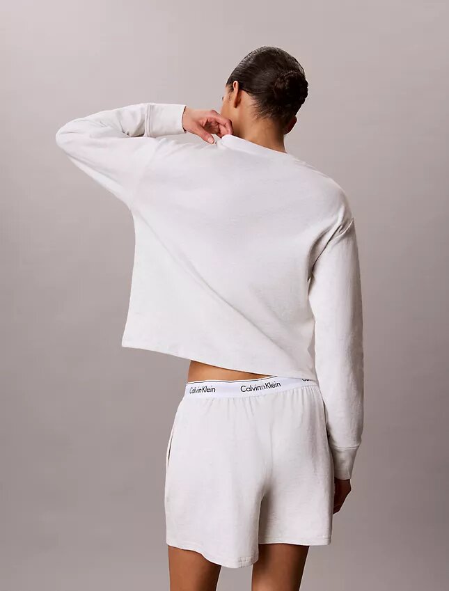 Modern Havlu Kumaş Rahat Sweatshirt Modern Havlu Kumaş Rahat Sweatshirt
