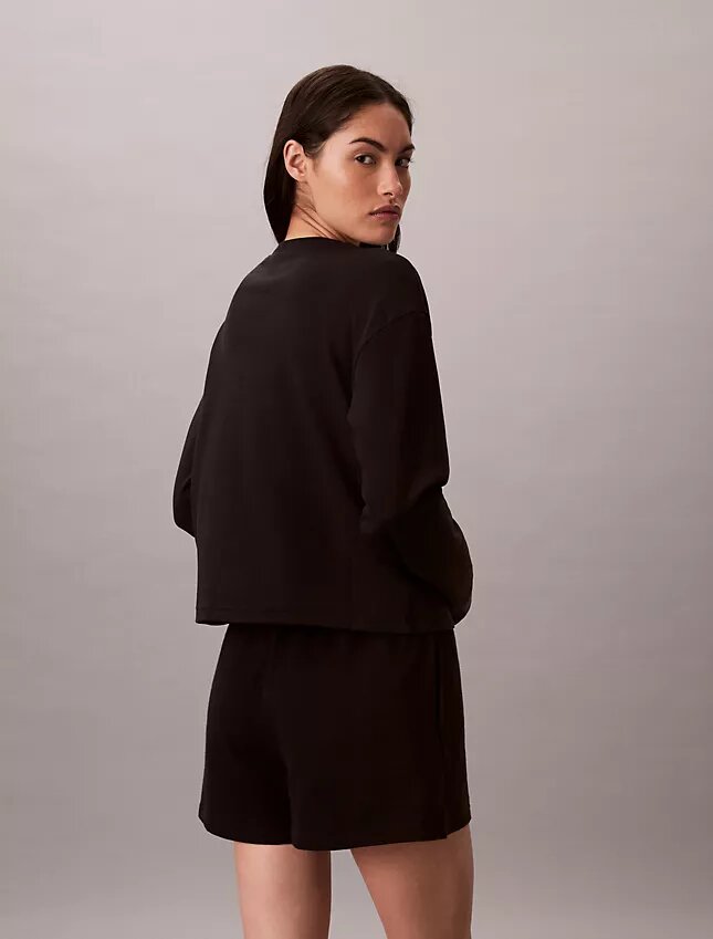 Modern Havlu Kumaş Rahat Sweatshirt Modern Havlu Kumaş Rahat Sweatshirt